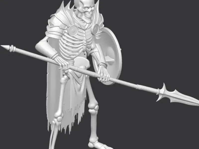 Bone spearman D&D miniature