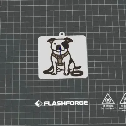 Boston Terrier Dog Keychain