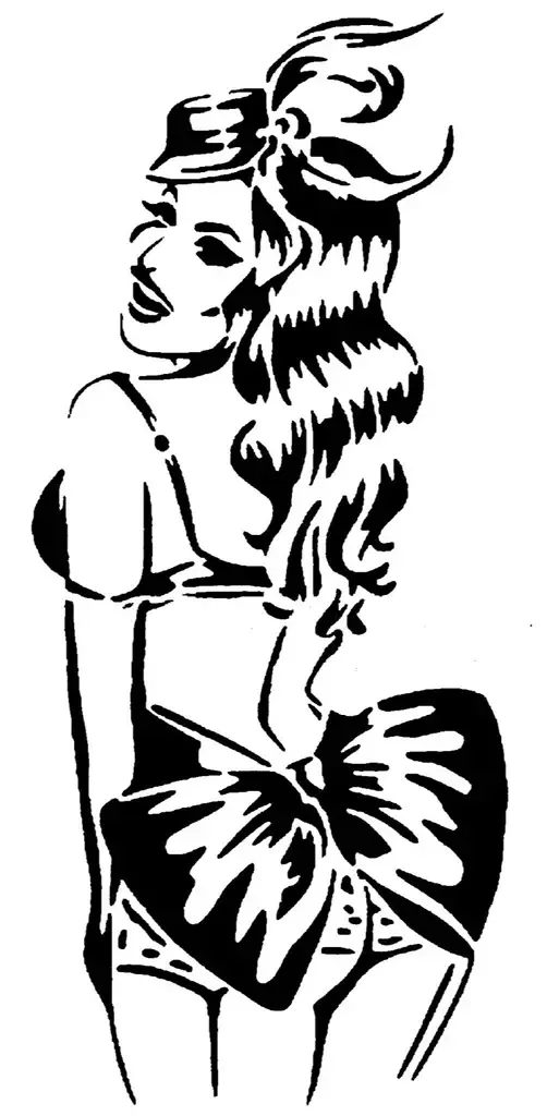 Girl stencil 75