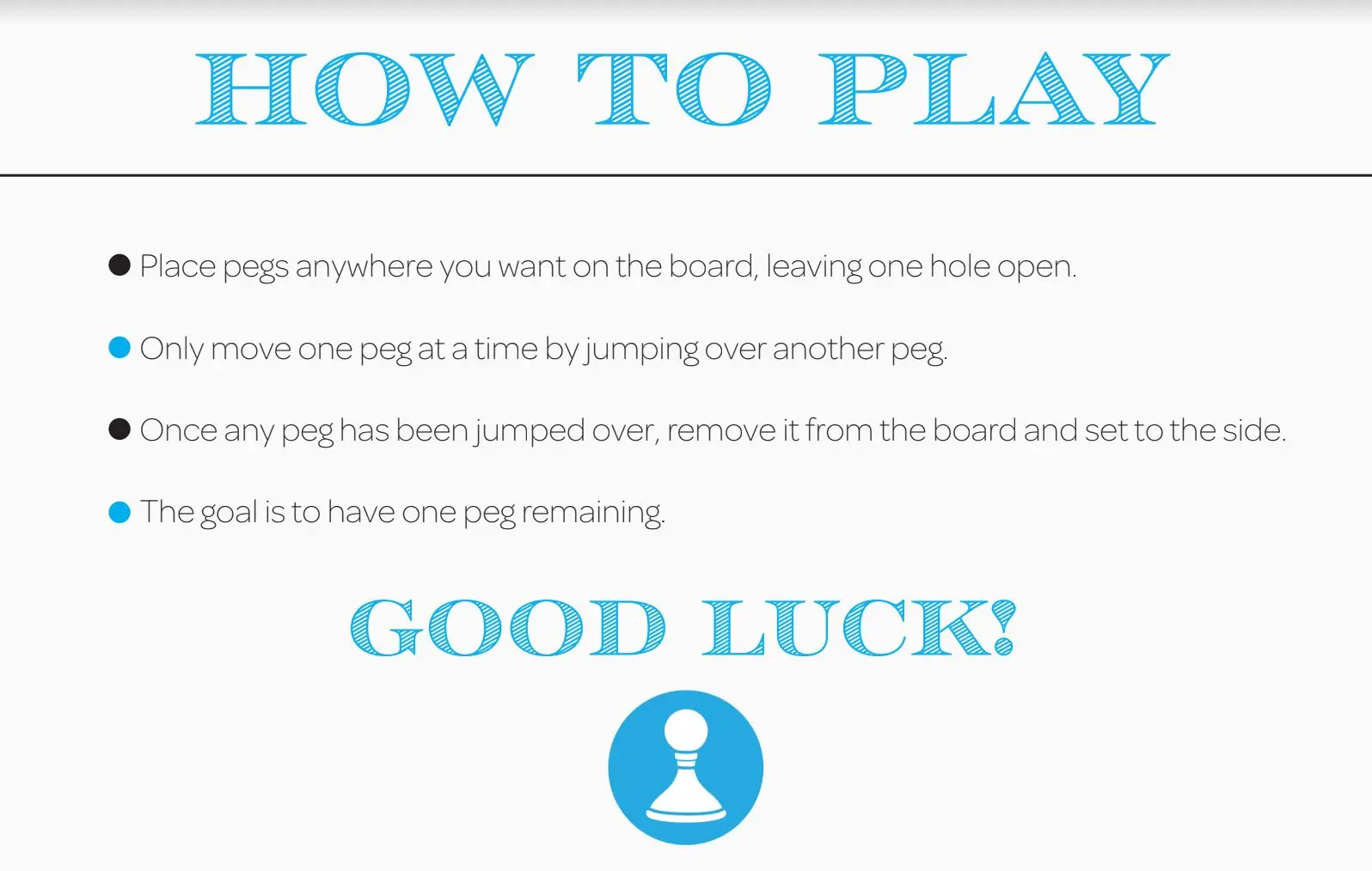 Jumping Peg puzzle Game!