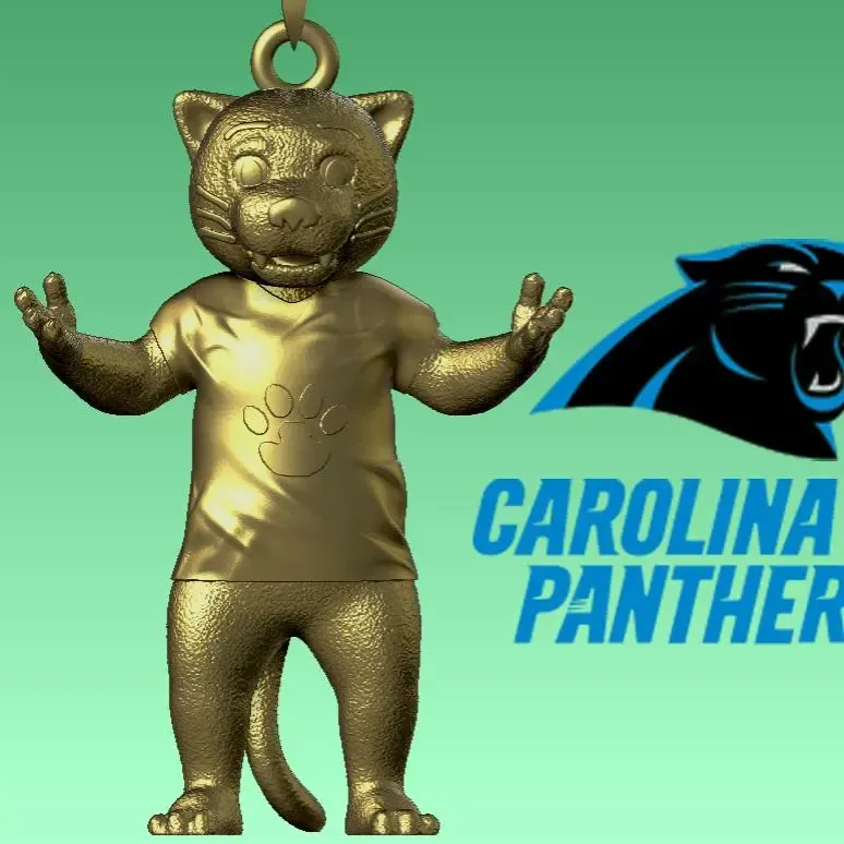 NFL - Necklaces CAROLINA PANTHERS FOOTBALL- Hanging Figurine