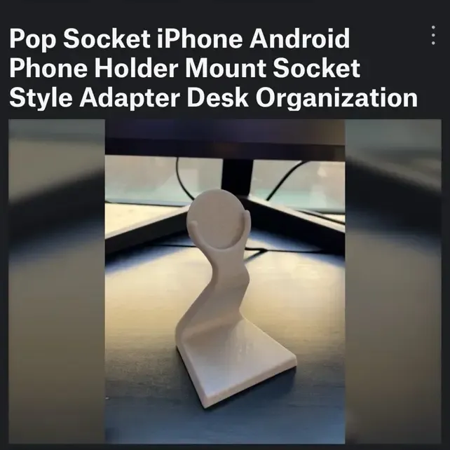 Pop socket phone stand