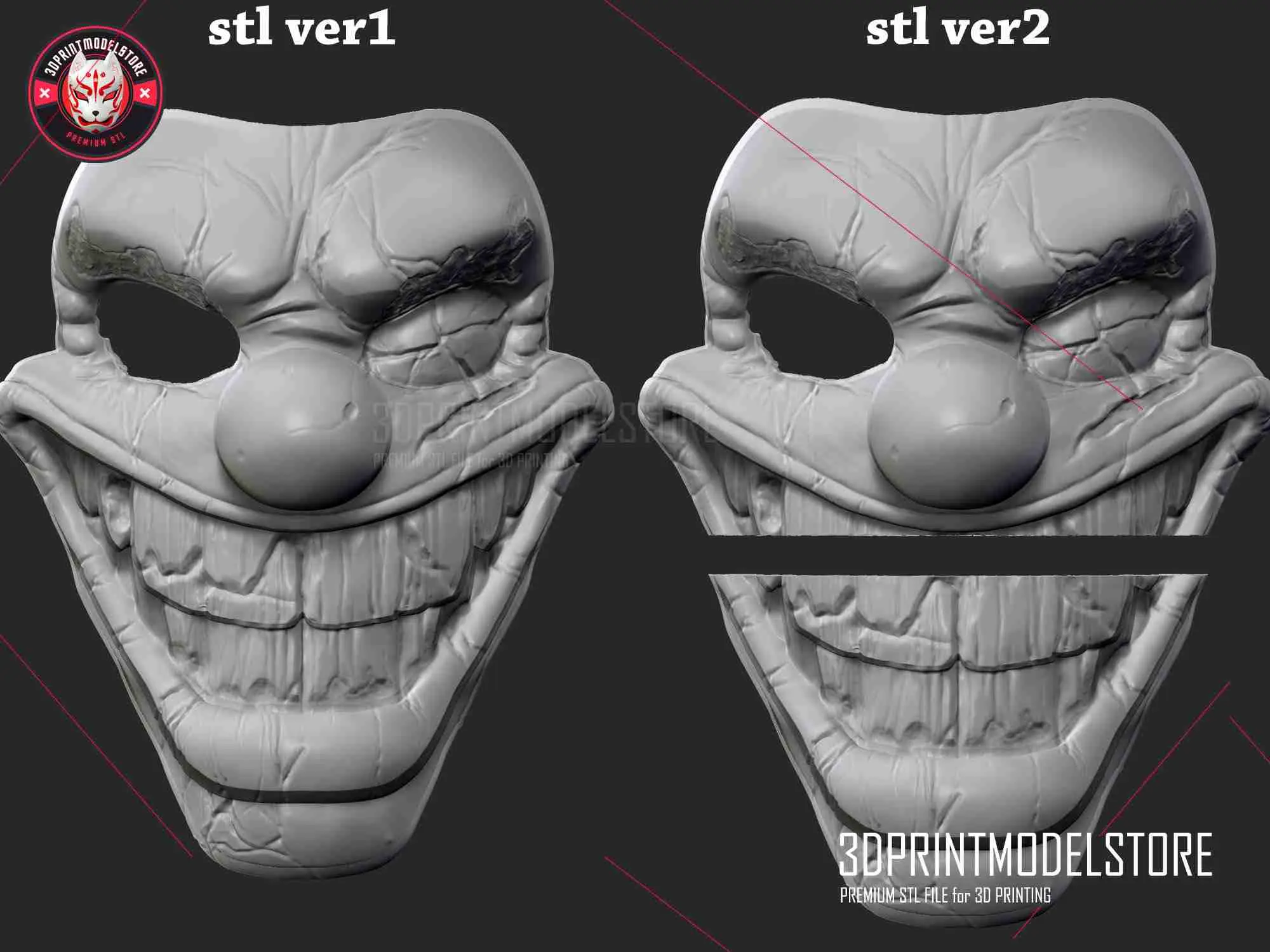 Máscara Twisted Metal - Palhaço Cosplay Halloween
