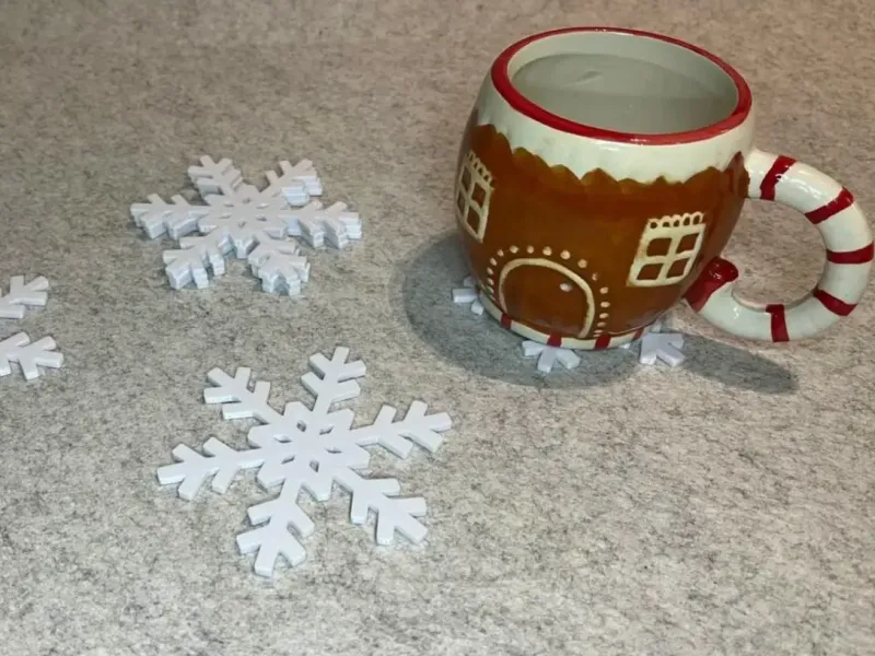 Snowflake christmas coaster