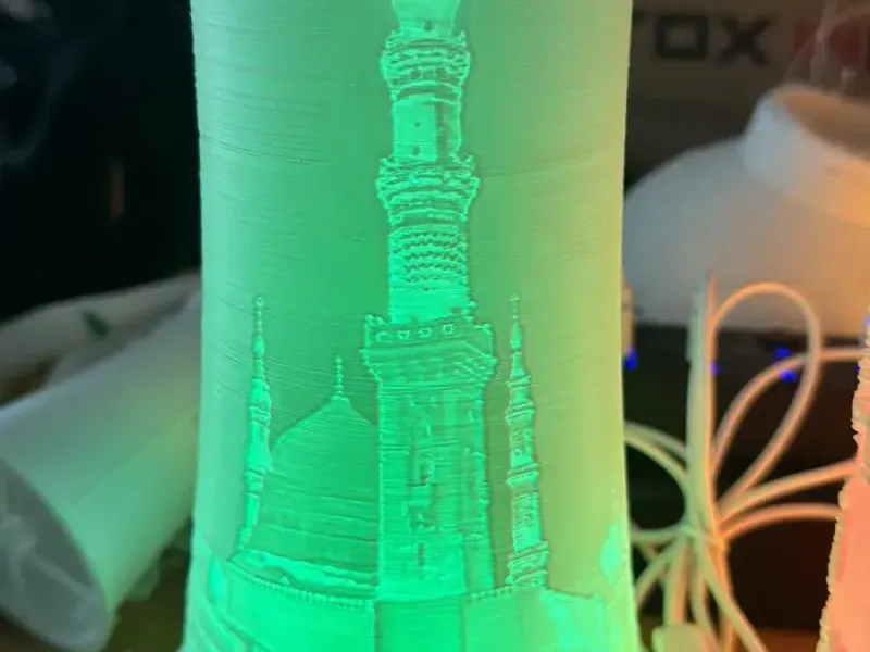 Prophets mosque Masjid Nabawi lithophane nightlamp