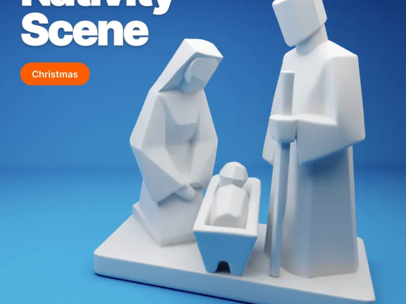 Minimalist Nativity Scene – 3D Printable Christmas Set