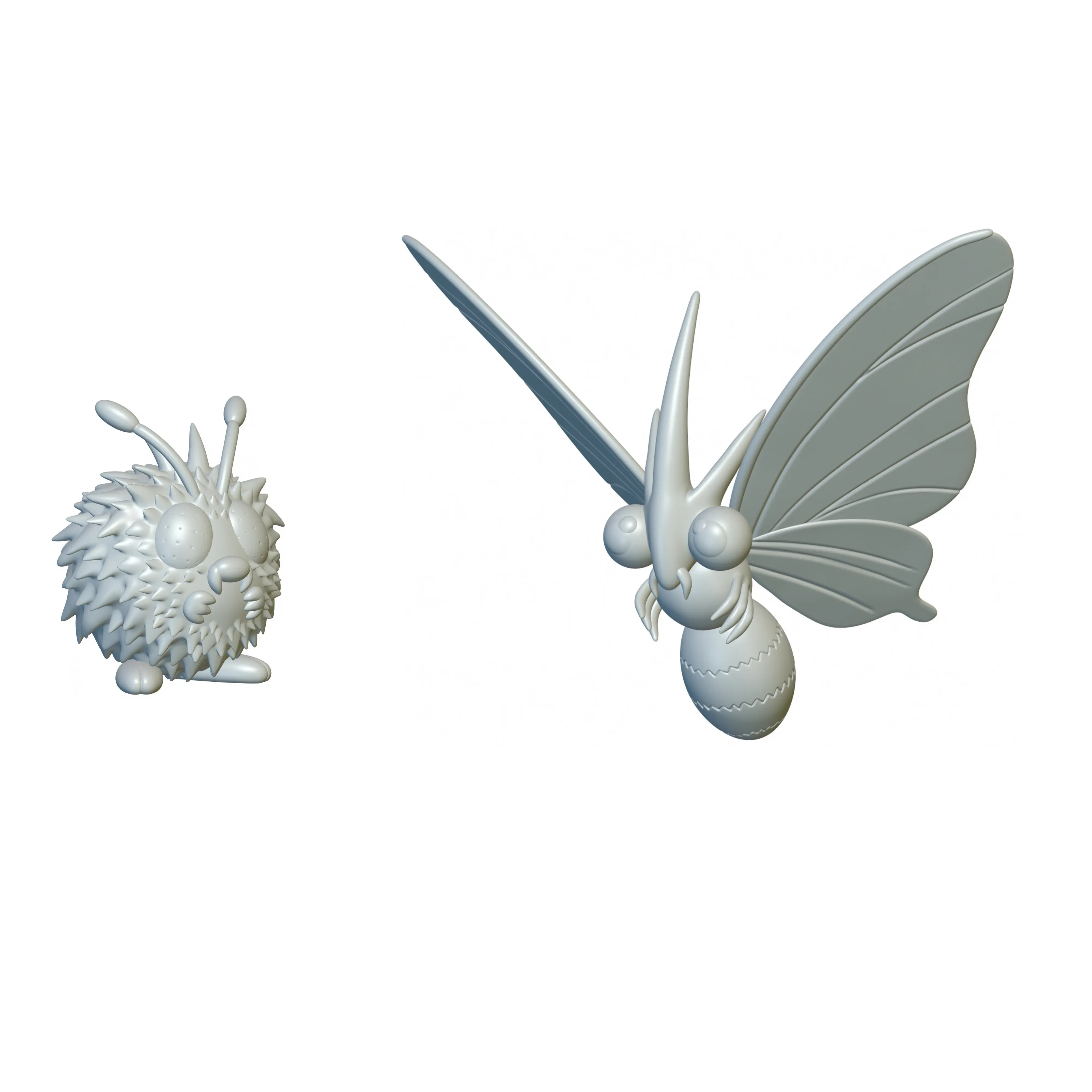 Pokemon Venonat & Venomoth (#48 & #49) - 3D Printing!