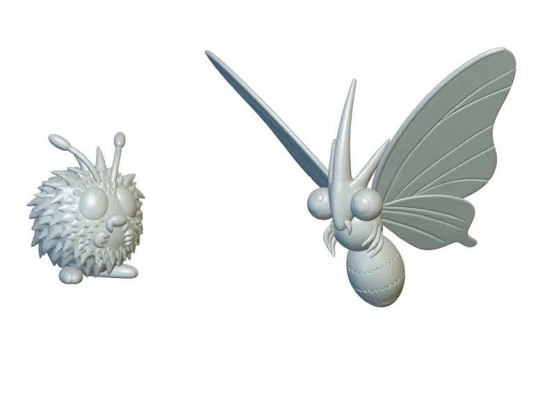 Pokemon Venonat & Venomoth (#48 & #49) - 3D Printing!