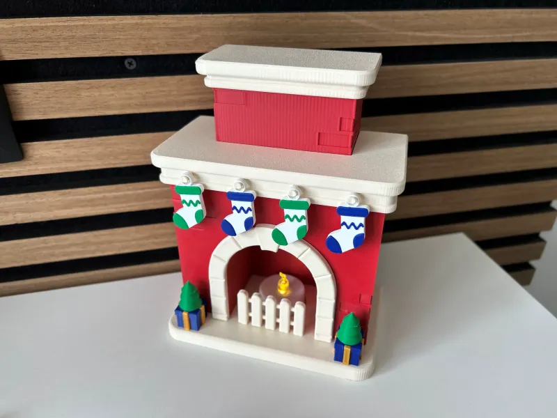 Cheminée de Noël (illuminée)