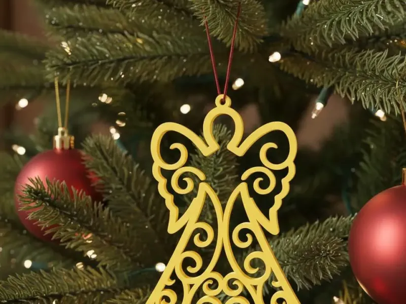 Filigree Angel Christmas Ornament