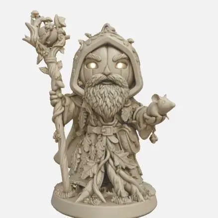 Pumpkin druid Miniature – 3D Printable D&D Character | Hallo