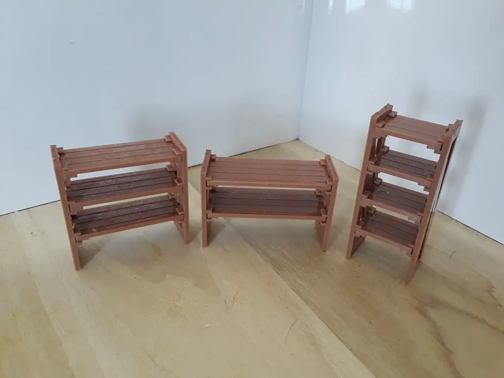 Estanterías paramétricas de 2x4 (escala 1:18)