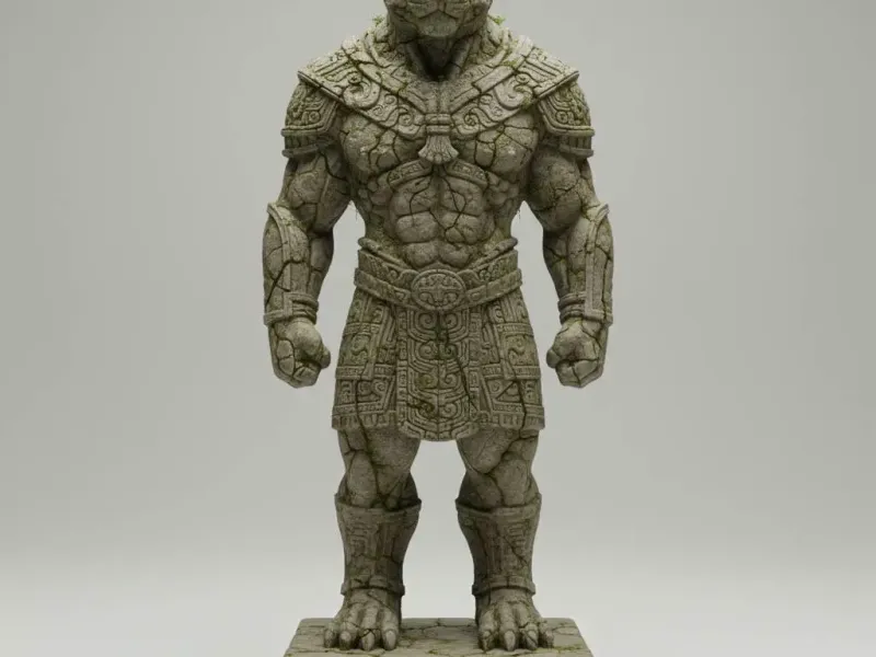 Jaguar Warrior Sentinel – Ancient Temple Guardian Diorama