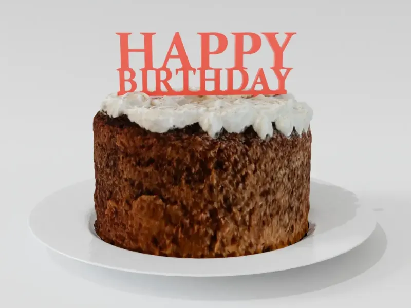 Cake topper happy birthday