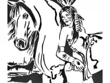 Native Girl stencil 3-0