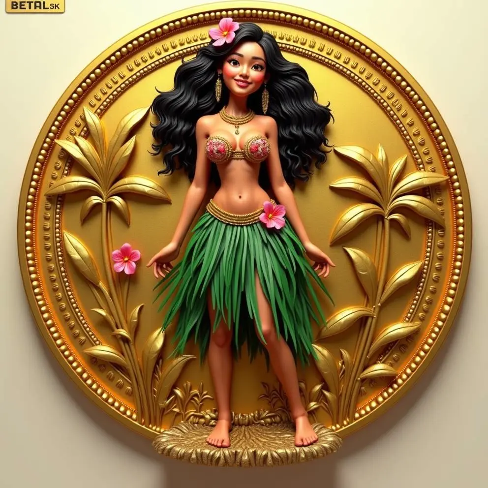 Coin 45 Hula Girl