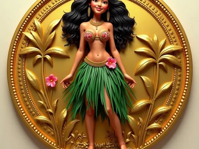 Coin 45 Hula Girl