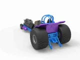 Mini Rod pulling tractor with jet engine V1 Scale 1:25-7