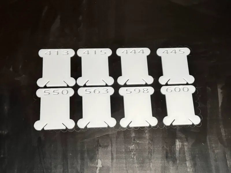 Numbered Flat Thread Bobbin