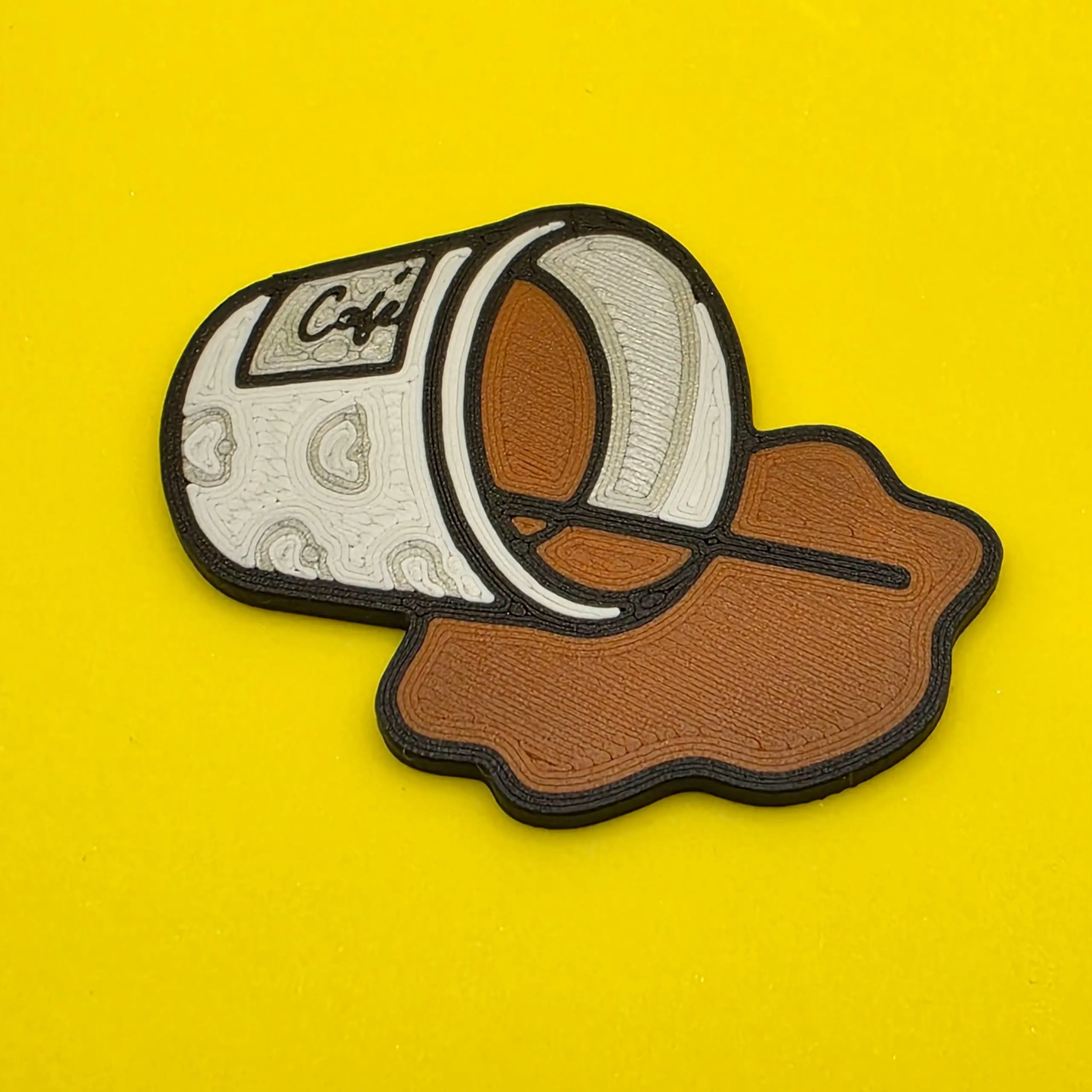 🧲 Spilled Coffee Magnet: Morning Disaster ☕