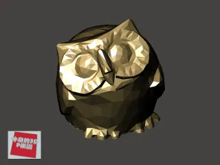 Low-Poly 3D Model - owl 低面數-貓頭鷹