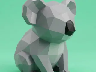 #24 | koala lowpoly