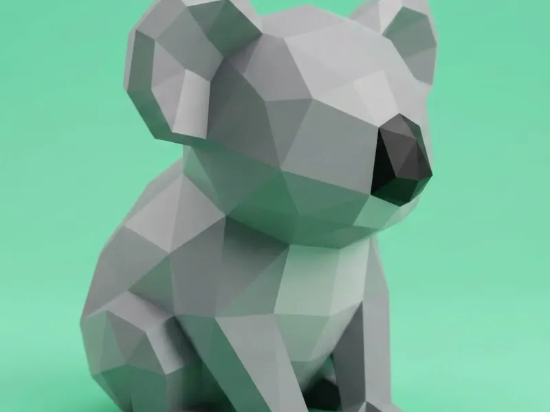 #24 | koala lowpoly