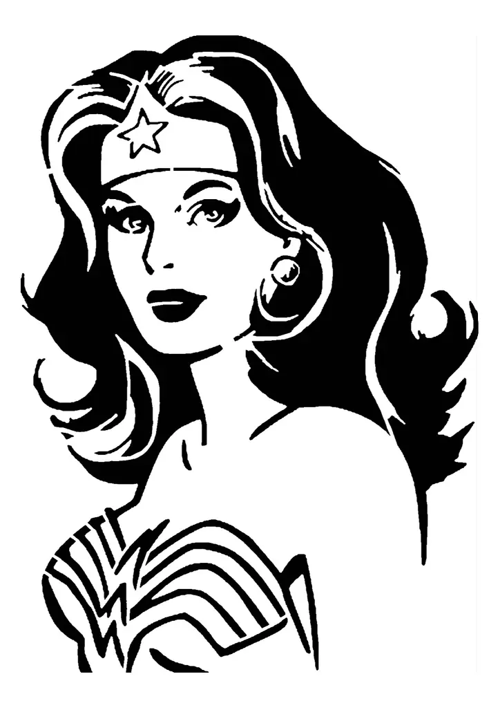 Free Digital Art STL Download - Wonder Woman stencil 13by SMT_M 🦊