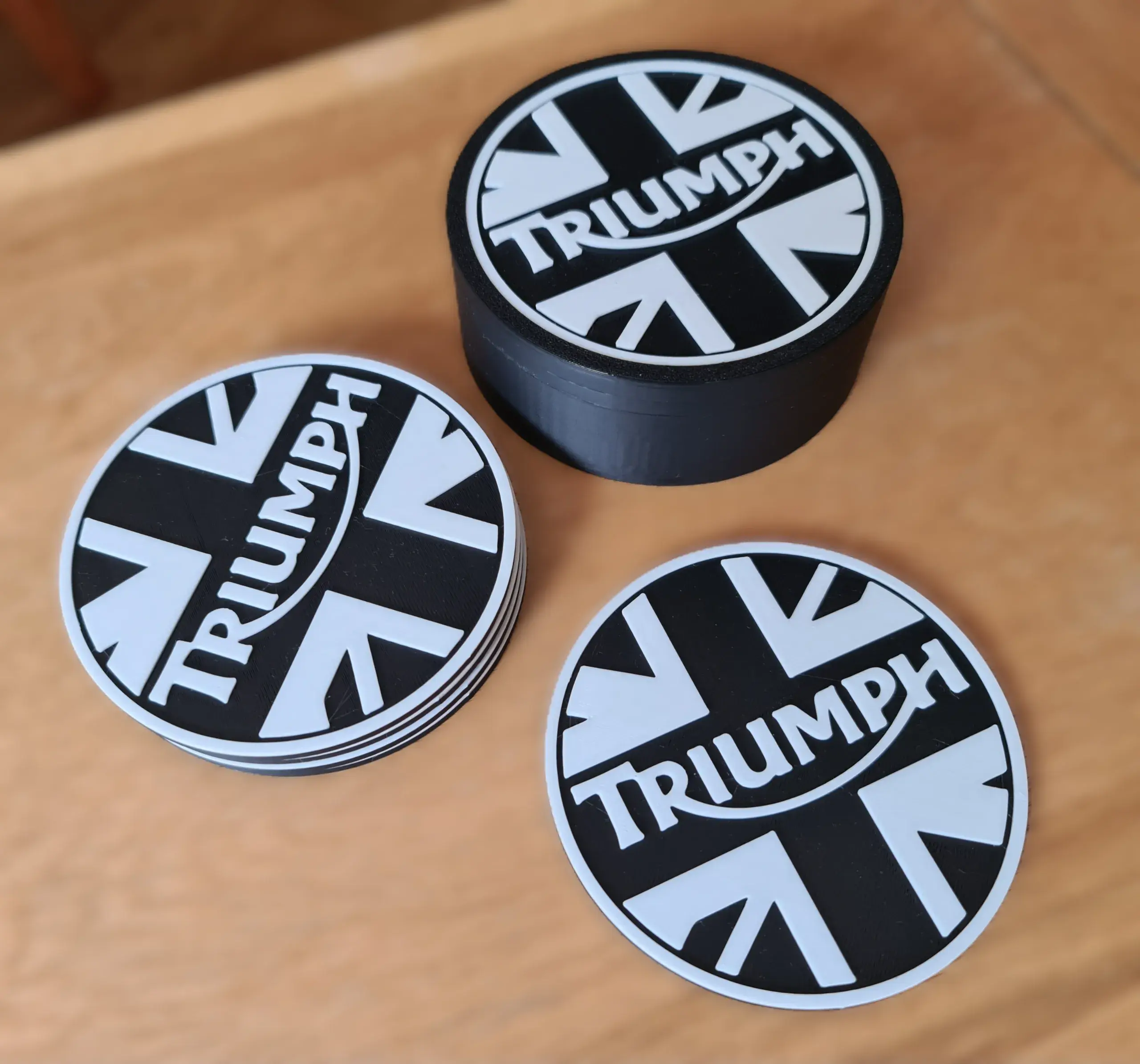 Easy Print Any Printer Triumph Mug Coaster and Storage Set