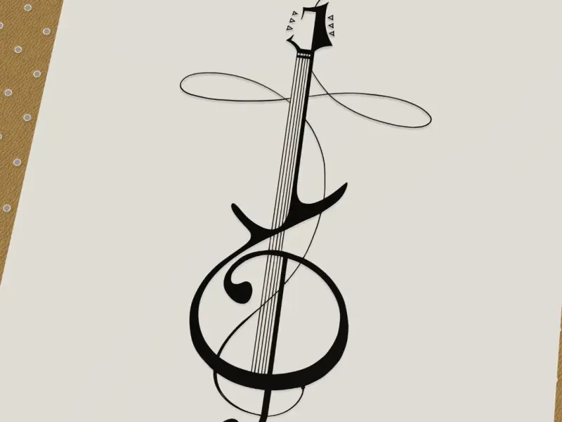 Guitar treble clef