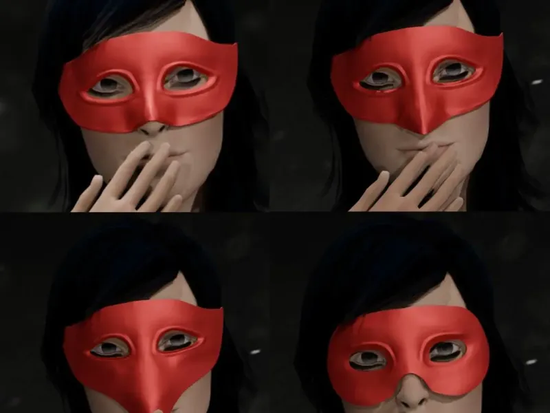 Set of 4 Half Masquerade Masks
