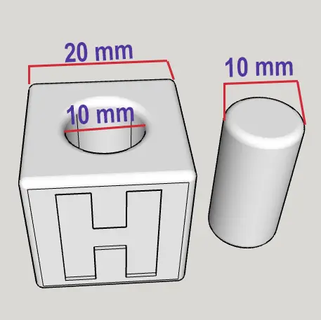 HORIZONTAL EXPANSION CALIBRATION CUBE