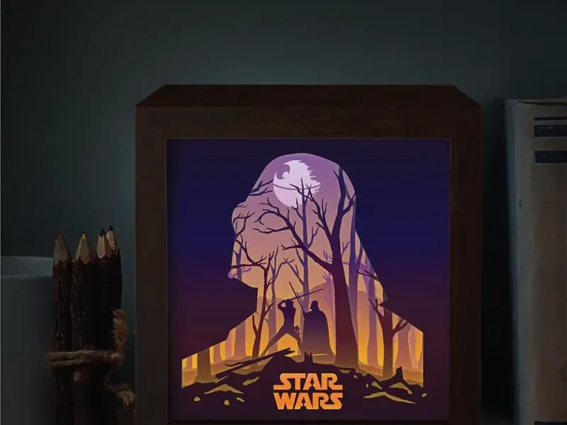caja de luz star wars (caja de sombras)