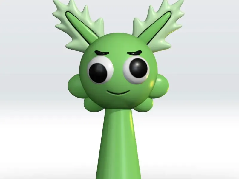 Sprunki OC Malik STL file 3D Model 3mf Multicolor Fanart