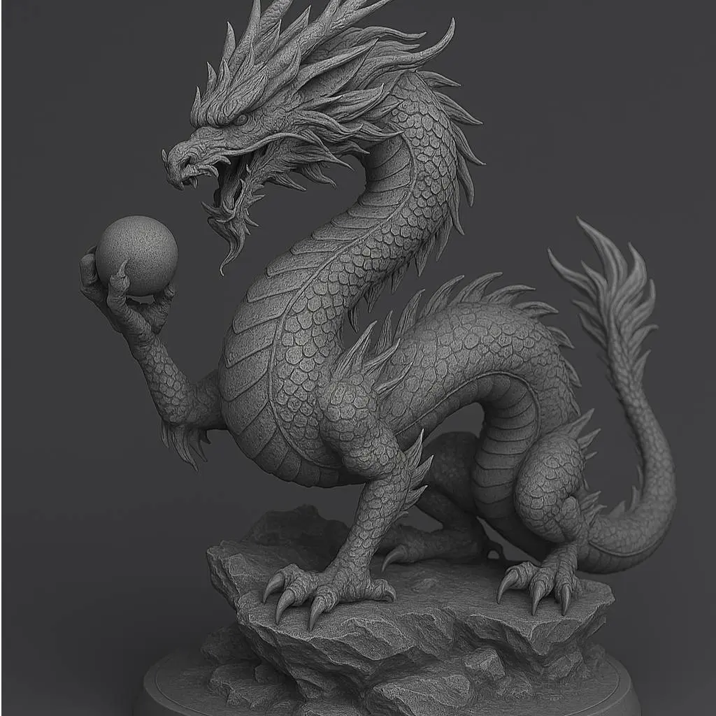 Dragon Playing with a ball