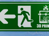 3D Printer Emergency Sign - Left Side Arrow Left-0