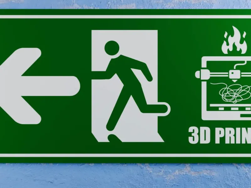 3D-Drucker-Notausgangsschild - Pfeil auf der linken Seite nach links