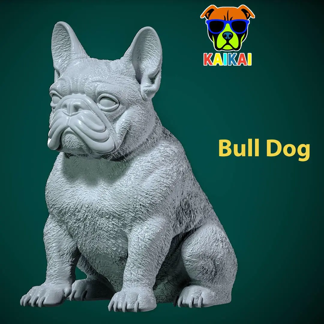 Bulldog statue - america bully dog - 3D print