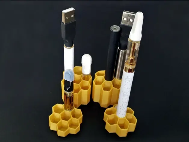 Vape Pen Stand and Cartridge Storage Honeycomb