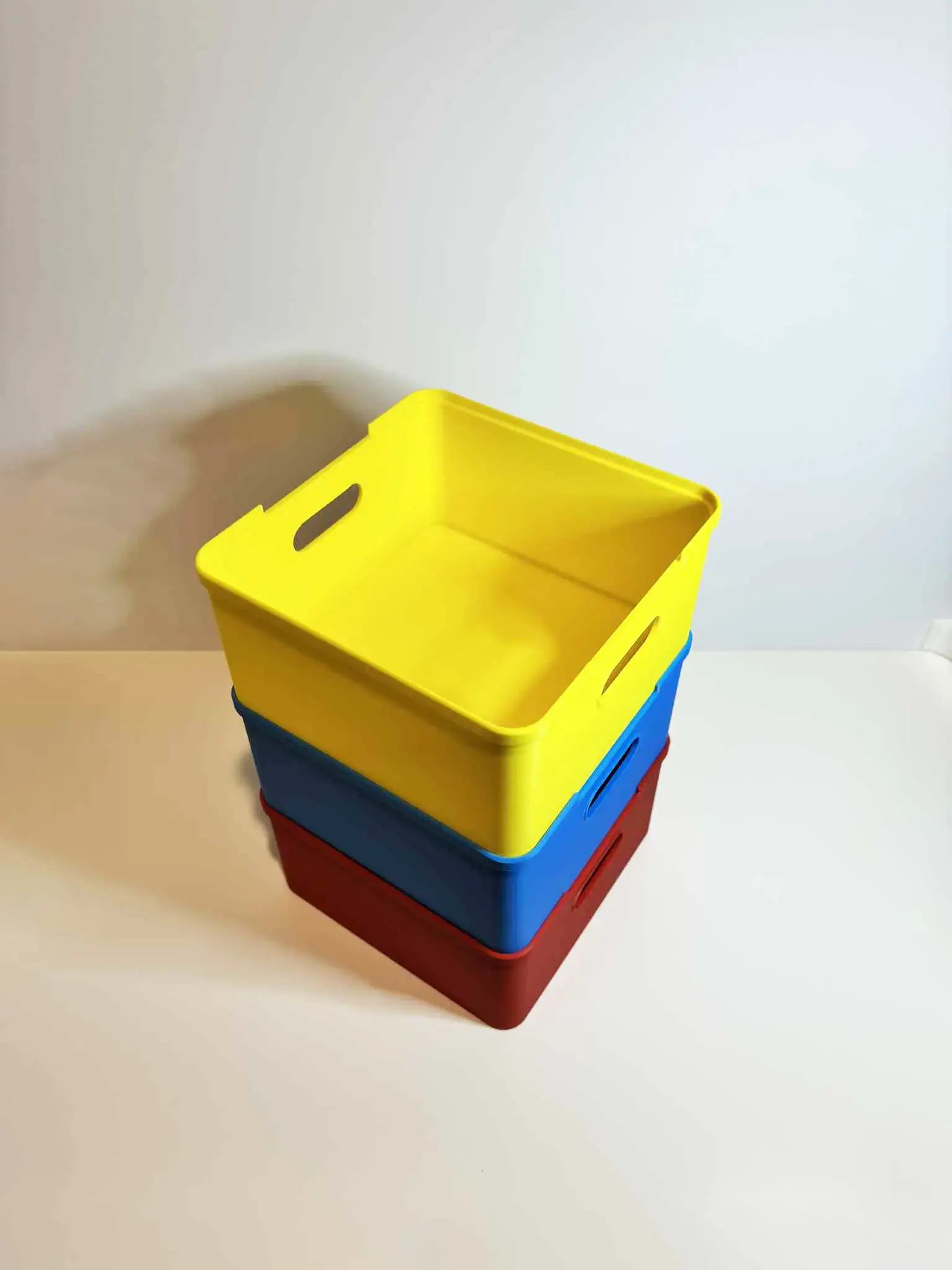Small printer large stackable bin