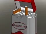 caja para cigarrillos de 20 con encendedor y tapa-0