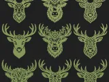 Decorative Deer Head SVG Bundle | 9 Antler Designs | CNC-2