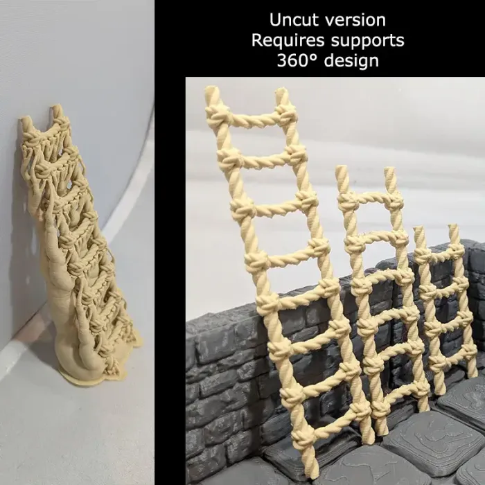 3d Printer Rope 3D Printer Files | 3MF File | Rope ladder - supportless DND scatter ...