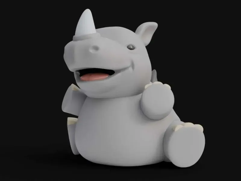 Chibi Rhinoceros Piggy Bank