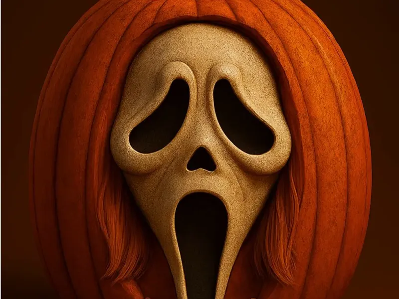 halloween scream pumpkin
