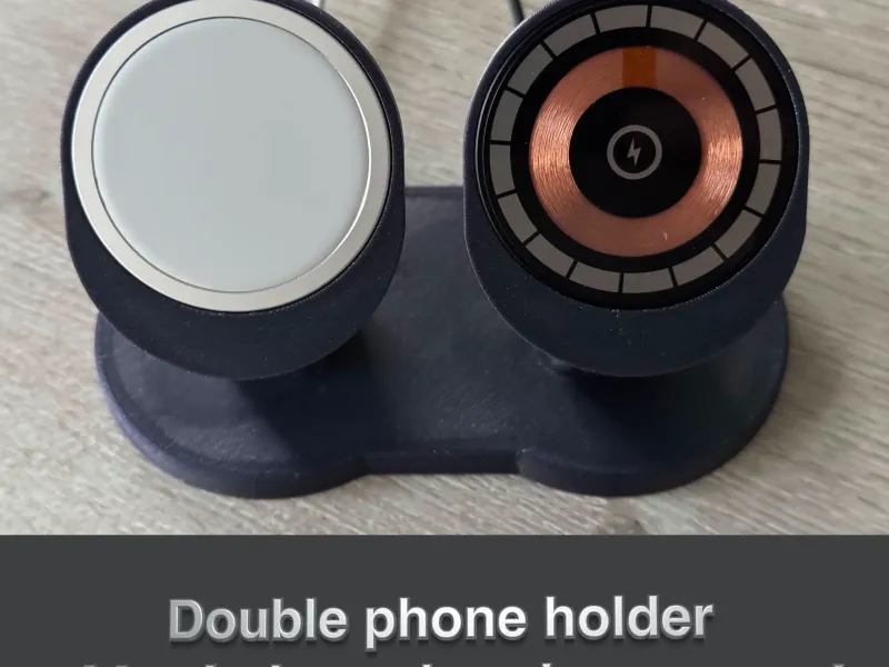 Suporte duplo para celular com carregamento sem fio