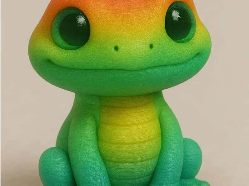 Adorable lagarto gecko chibi