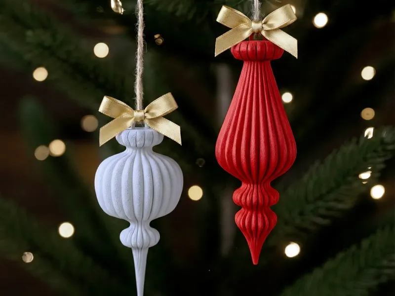 Christmas Ornament Set | 2 pcs Vintage-Retro Style