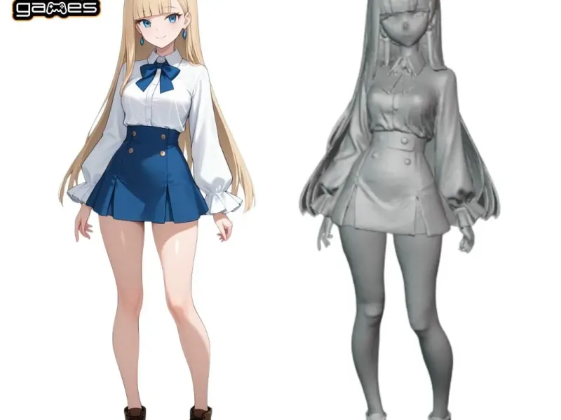 Airi – Sweet Schoolgirl Anime STL for 3D Printing