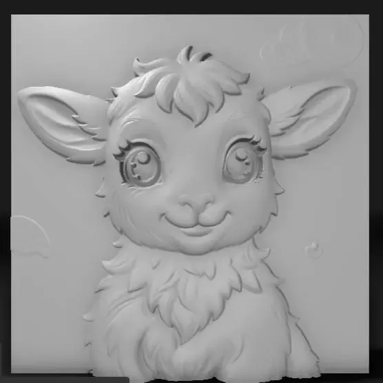 Cartoon portrait of goat